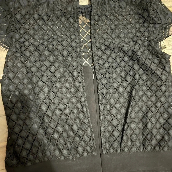 NWT! Julia Jordan Boston Proper Black Lace Wide Leg Jumpsuit. Size 8 - Picture 8 of 15